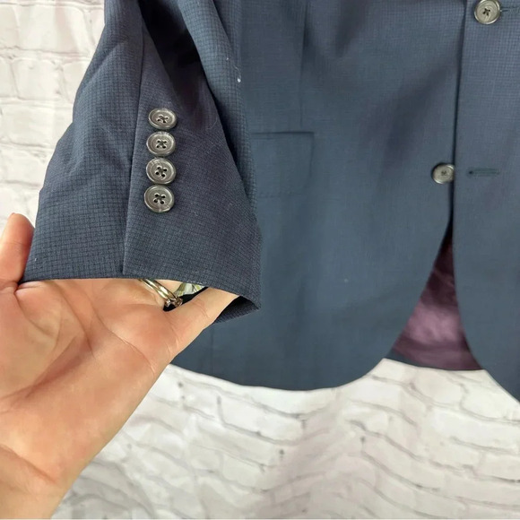 cremieux collection blazer suit jacket wool navy grey 42L - Picture 9 of 9